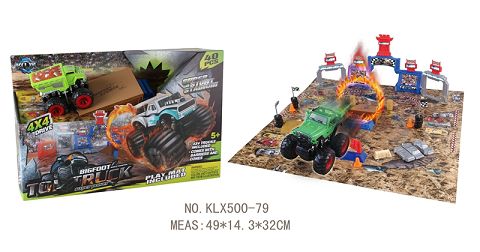 Four-drive inertial off-road vehicle track