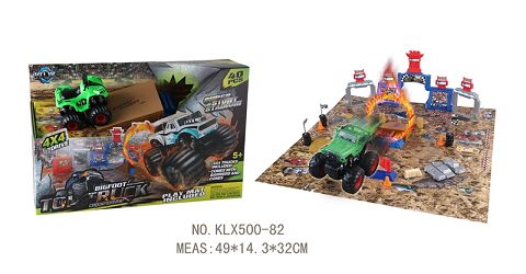 Four-drive inertial off-road vehicle track