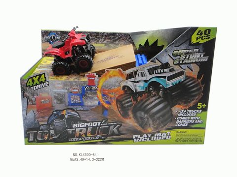 Four-drive inertial off-road vehicle track