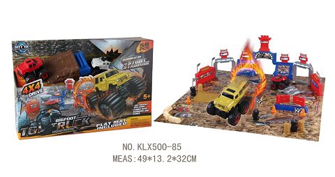 Four-drive inertial off-road vehicle track