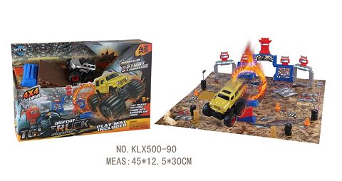 Four-drive inertial off-road vehicle track