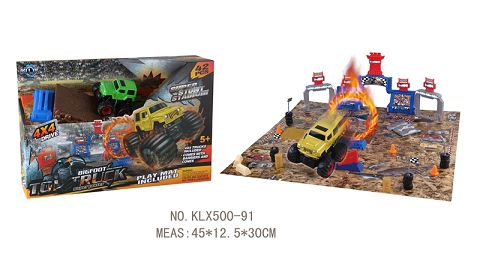 Four-drive inertial off-road vehicle track