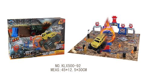 Four-drive inertial off-road vehicle track