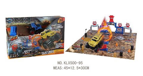 Four-drive inertial off-road vehicle track