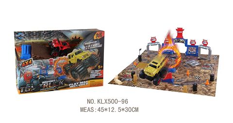 Four-drive inertial off-road vehicle track