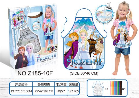 SNOW AND ICE 2 GRAFFITI APRON (12 COLOR PEN, WASHABLE AND FADED, REPEATED GRAFFITI)
