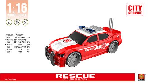 1-16 Police car (inertial door light sound)
