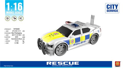 1-16 Police car (inertial door light sound)
