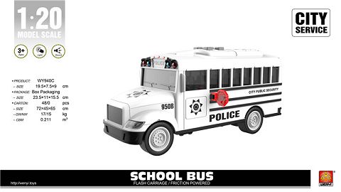 1-20 school bus (inertial door light sound)