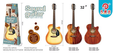Distribution of 32-inch ballads (6 professional steel strings): professional tuners, straps and dials