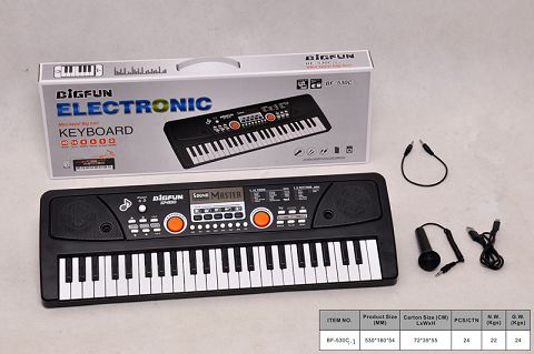 49-Key electronic harp with microphone/audio/usb cable