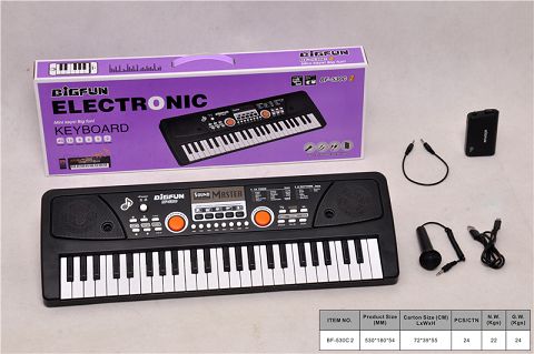 49-Key electronic organ with microphone/audio line/usb line/battery box