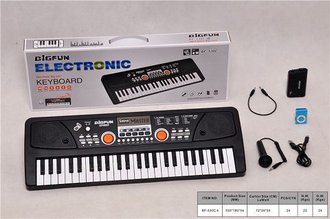 49-Key electronic organ with microphone/audio line/usb line/mp3/battery box