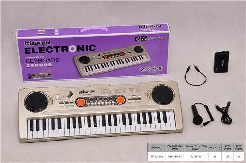 49-Key electronic organ with microphone/audio line/usb line/battery box