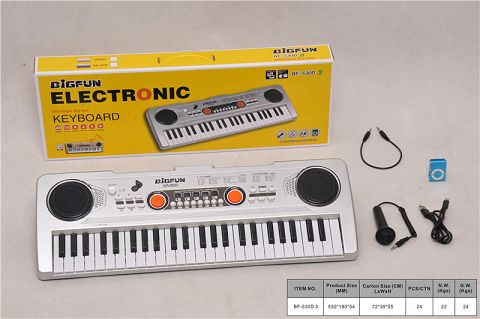 49-Key electronic organ with microphone/audio line/usb line/mp3