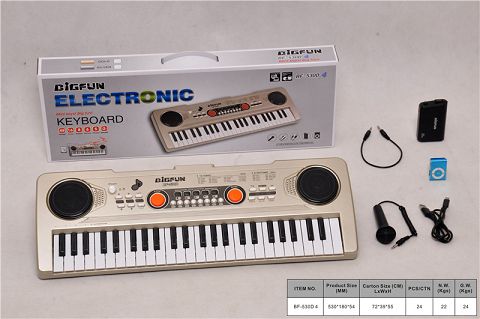 49-Key electronic organ with microphone/audio cable/usb line/mp3/battery box