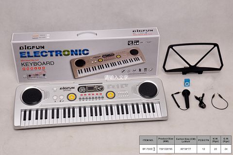 61-Key electronic organ with microphone/audio line\/usb line\/mp3