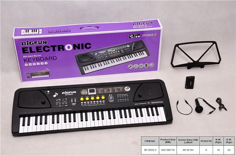 61-Key electronic organ with microphone/audio line\/usb line\/battery box