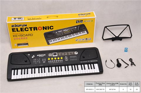 61-Key electronic organ with microphone/audio line\/usb line\/mp3