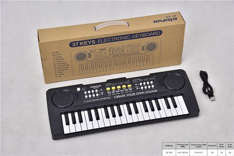 37-Key electronic organ with usb power cord