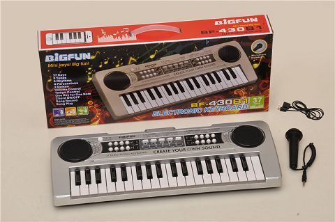 37-Key electronic organ with microphone and usb power cord