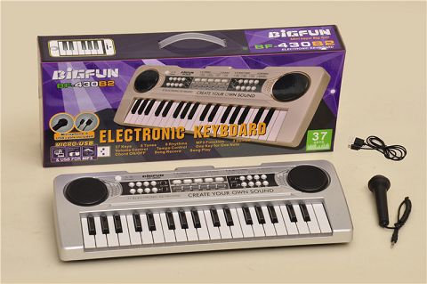 37-Key electronic organ with microphone/usb power cord and u-disc music socket