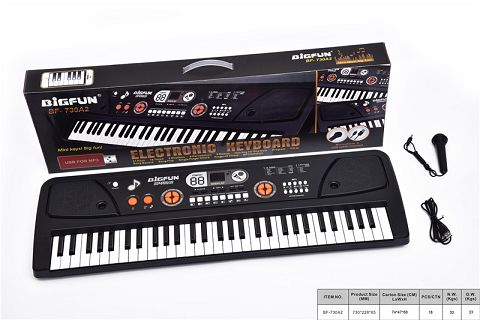 61-Key electronic organ with microphone/usb power cord and u-disc music playing socket