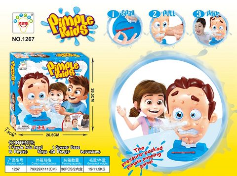 Spray a child with acne