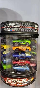 Alloy car set with 25 drums