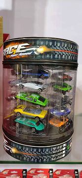 Alloy car set with 25 drums