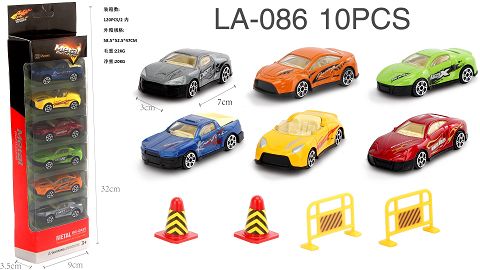 1:64 alloy sliding car with window opening box (6 pieces)