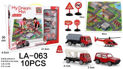 Alloy fire carpet game set