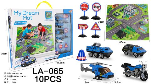 Alloy police carpet game set