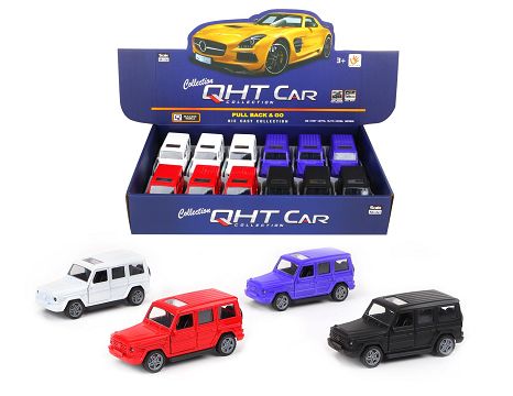 1:32 Mercedes G55 swing alloy doors can be opened, 4 colors mixed with 12 a display box
