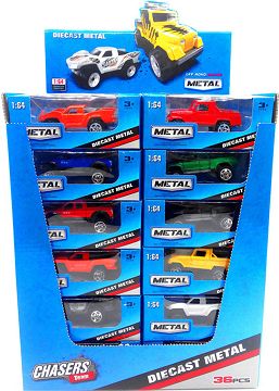 1：64滑行合金车 36只