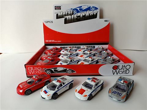 合金回力俄文警车