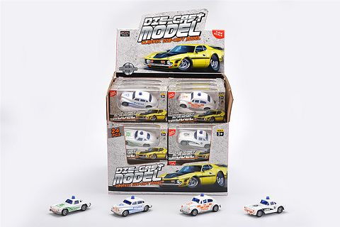 1:64 滑行 合金老爷车警车24只