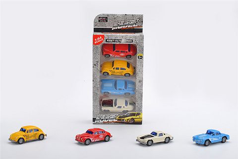 1:64 回力 合金赛车老爷车4只