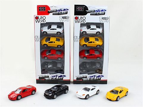 1:50仿真合金回力跑车4只