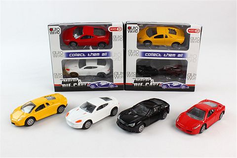1:50仿真合金滑行跑车2只庄