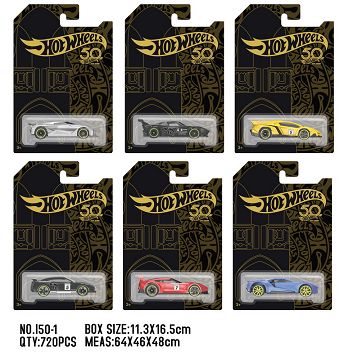 风火轮50周年庆单只吸板合金小跑车【6款混装】