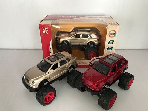 1:32GT宾利合金回力大轮车,2开门，灯带声光（开窗盒,1款2色混装）