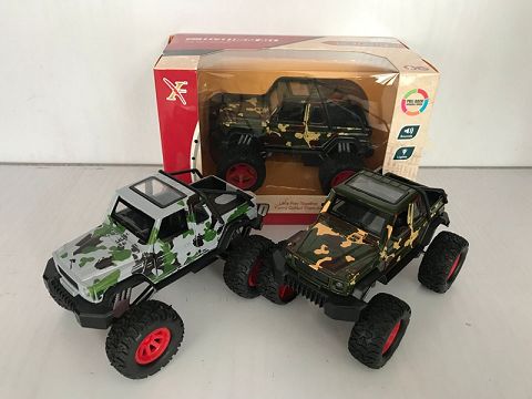 1:32G63合金回力大轮军车,2开门，灯带声光（开窗盒,1款2色混装）