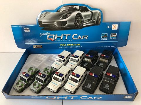1:32 mercedes-benz G65 alloy recovery police car, 2 doors open, (1 model with 1 color mixed 12 pieces in one display box)