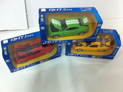 1:32 hornet alloy return sports car,4 doors (window box, a three-color mixed)
