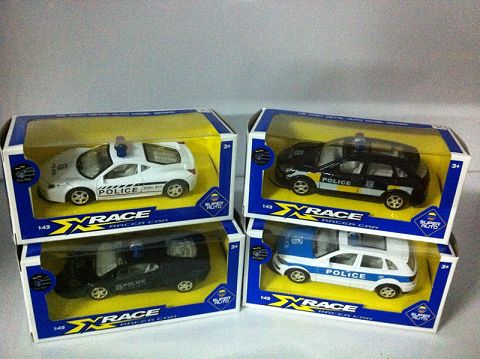 1:43合金回力警车（开窗盒,四款二色混装）