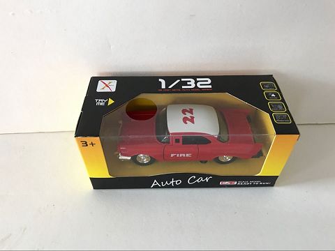 1:32合金回力老爷车消防车,2开门，前内灯带声光（开窗盒,1款1色混装）