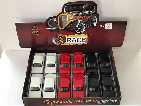 1:32合金回力老爷车拉达车,开门，（12只装一展示盒,1款各3色混装）