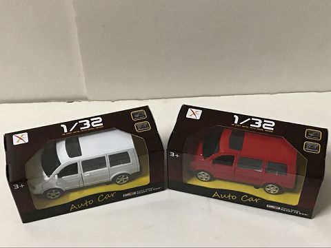 1:32合金回力商务车，2开门，（开窗盒,1款各2色混装）