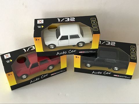 1:32合金回力商务车,开门，前内灯带声光（开窗盒,1款各2色混装）